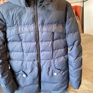 Orolay Women’s Down Puffer Jacket Small Navy Blue Quilted Winter Coat